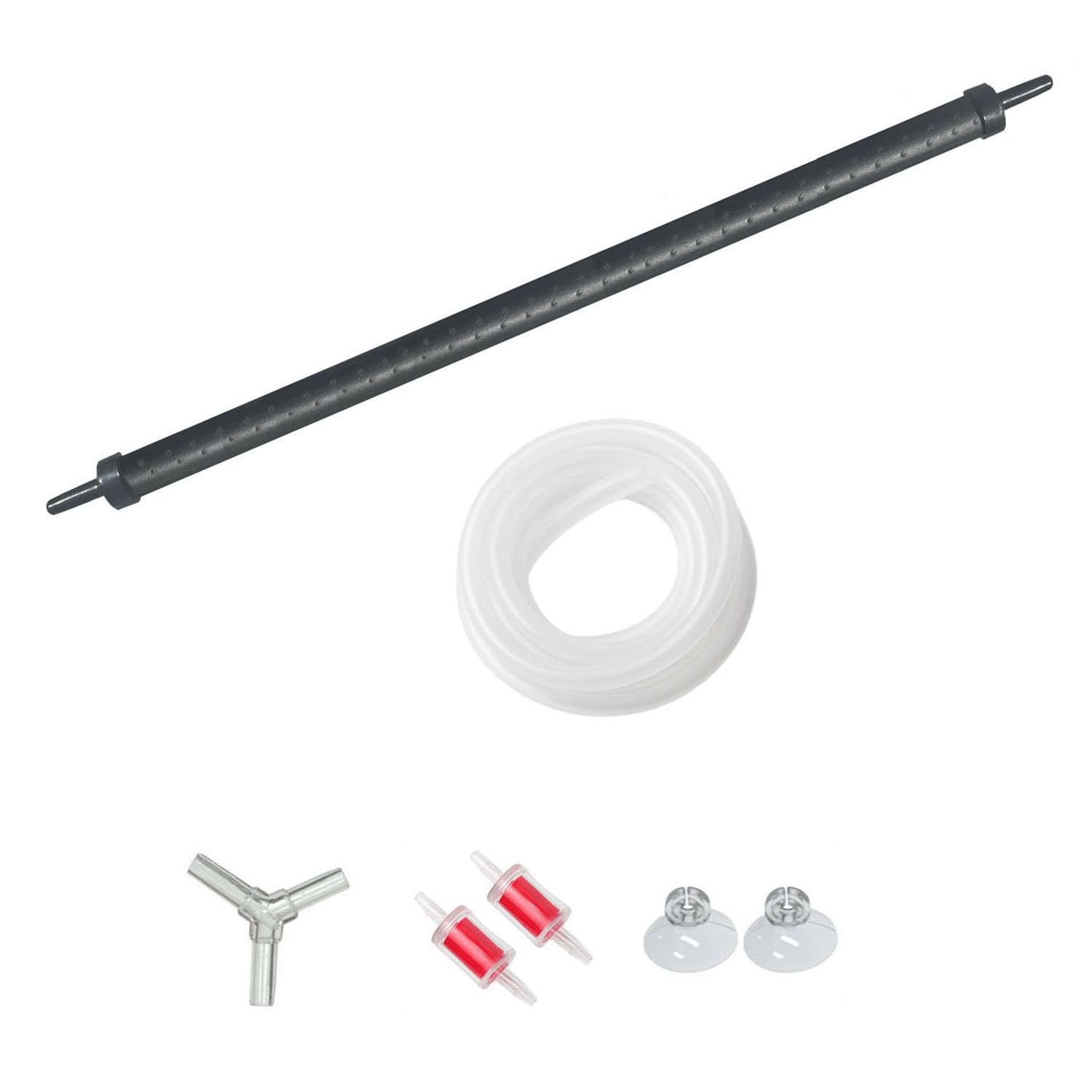 Barre à bulles d'aquarium flexible de 105 cm en plastique noir