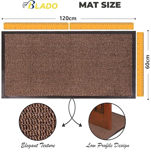 BLADO Barrier Mat Non Slip Door Mat Rubber Mats Floor Mats Kitchen Rugs Washable Light Weight Rubber Multi Color And Sizes Heavy Duty - Image 2