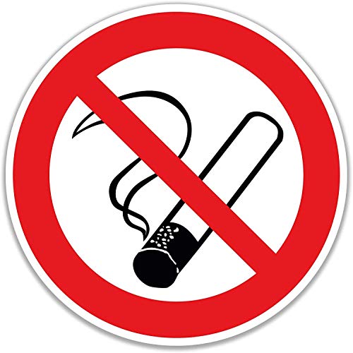 STROBO 15x Aufkleber Rauchen verboten - Sticker im Format 7 x...