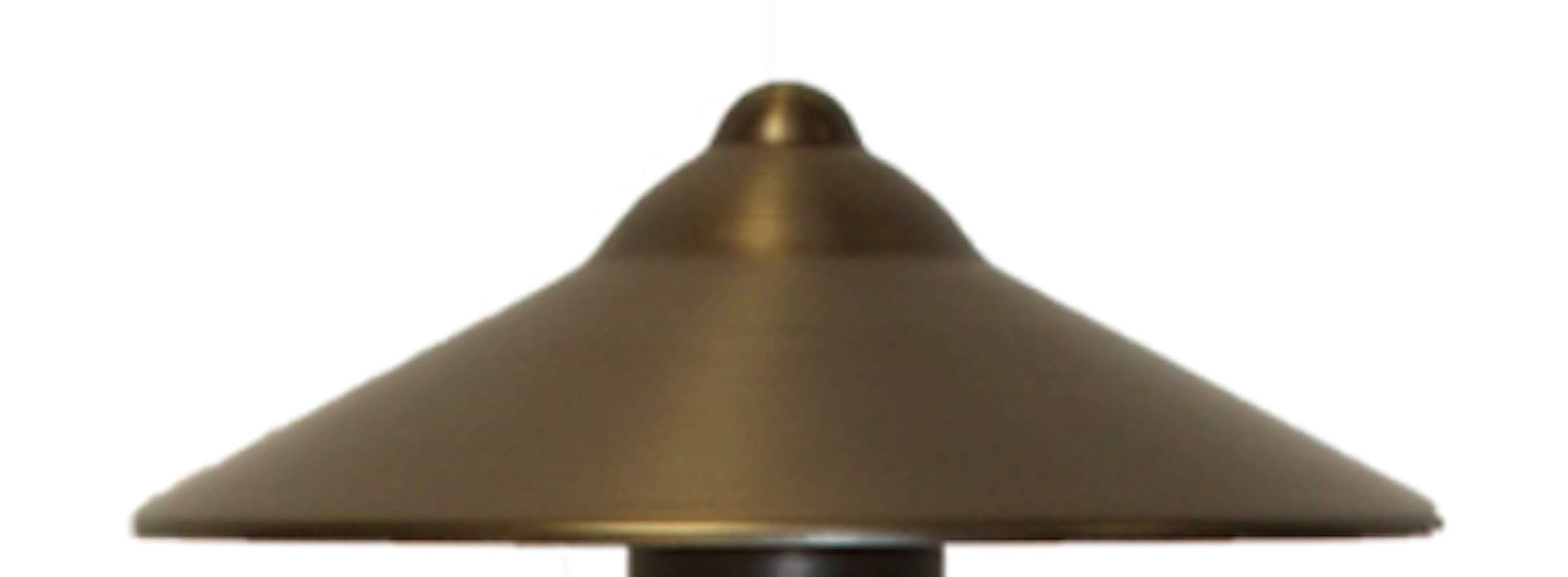 SAL100 Brass Path/Area Light Brass Low Voltage Outdoor Landscape Hat only