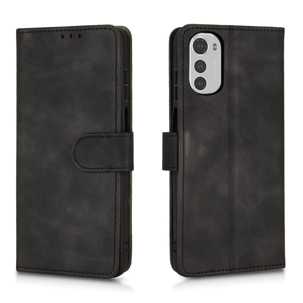 Custodia Portafoglio In Pelle PU Con Quadrifoglio Per Motorola Moto E32 - Flip Cover Magnetica Con Supporto E Slot Per Carte - AMWEI - Oro Rosa