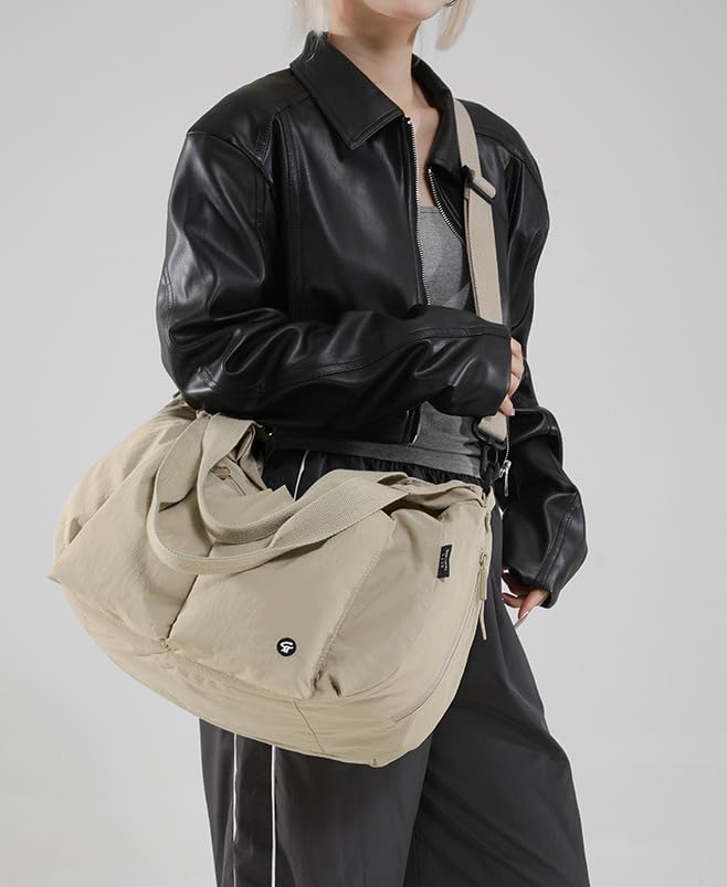 Large Tote Bag for Women Slouchy Waterproof Nylon Shoulder Hobo Bag Purses Satchel Crossbody Bag for Work Commute Shopping3