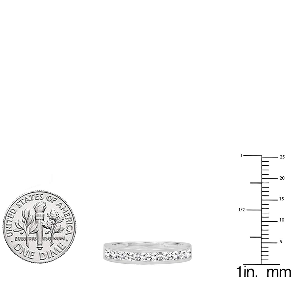 DazzlingRock Collection 10 quilates oro blanco redonda H-I Diamante cultivado en laboratorio