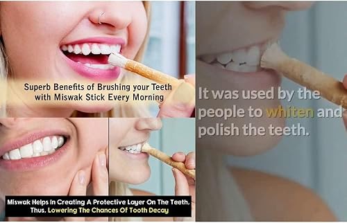 Miniatura 9 de Cepillo de dientes tradicional natural Miswak (sewak) Peelu Masticar Stick para dientes más blancos (15)