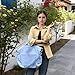 Corduroy Tote Bag for Women Large Crossbody Bags Shoulder Tote Bag with Multi Pockets Satchel Bags Handbag for Work