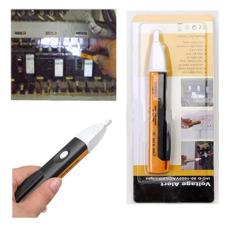 90~1000V AC Voltage Detector Pen with BUZZER and LED Non Contact Voltage Cable Tester (B0CMV3Q1V2) Amazon Price History, Amazon Price Tracker