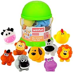 Juguetes De Animalitos Para Niñas winfun 44742 - Juego 10 animalitos terrestres de goma para el baño