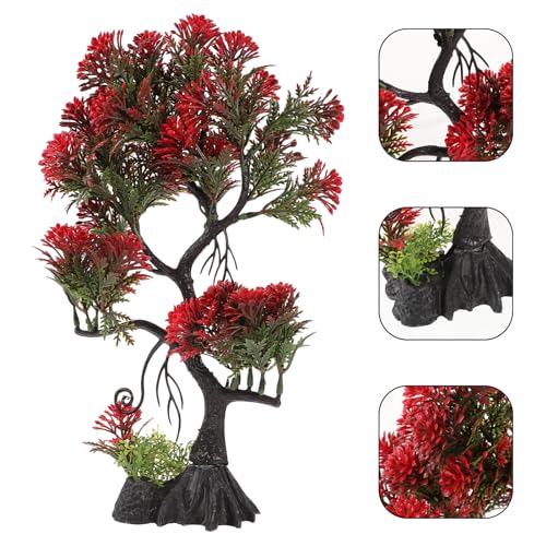 Image of DOITOOL Aquarium Bonsai Tree Plant Fish Tank Decorations, Artificial Aquarium Plants Artificial Fish Tank Plants for Aquarium Decorations