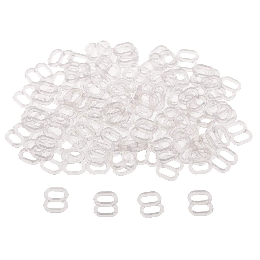 3 Set 100 Stück 6 Mm Nylon Anpassung 8 Haken BH Schieber Schnalle