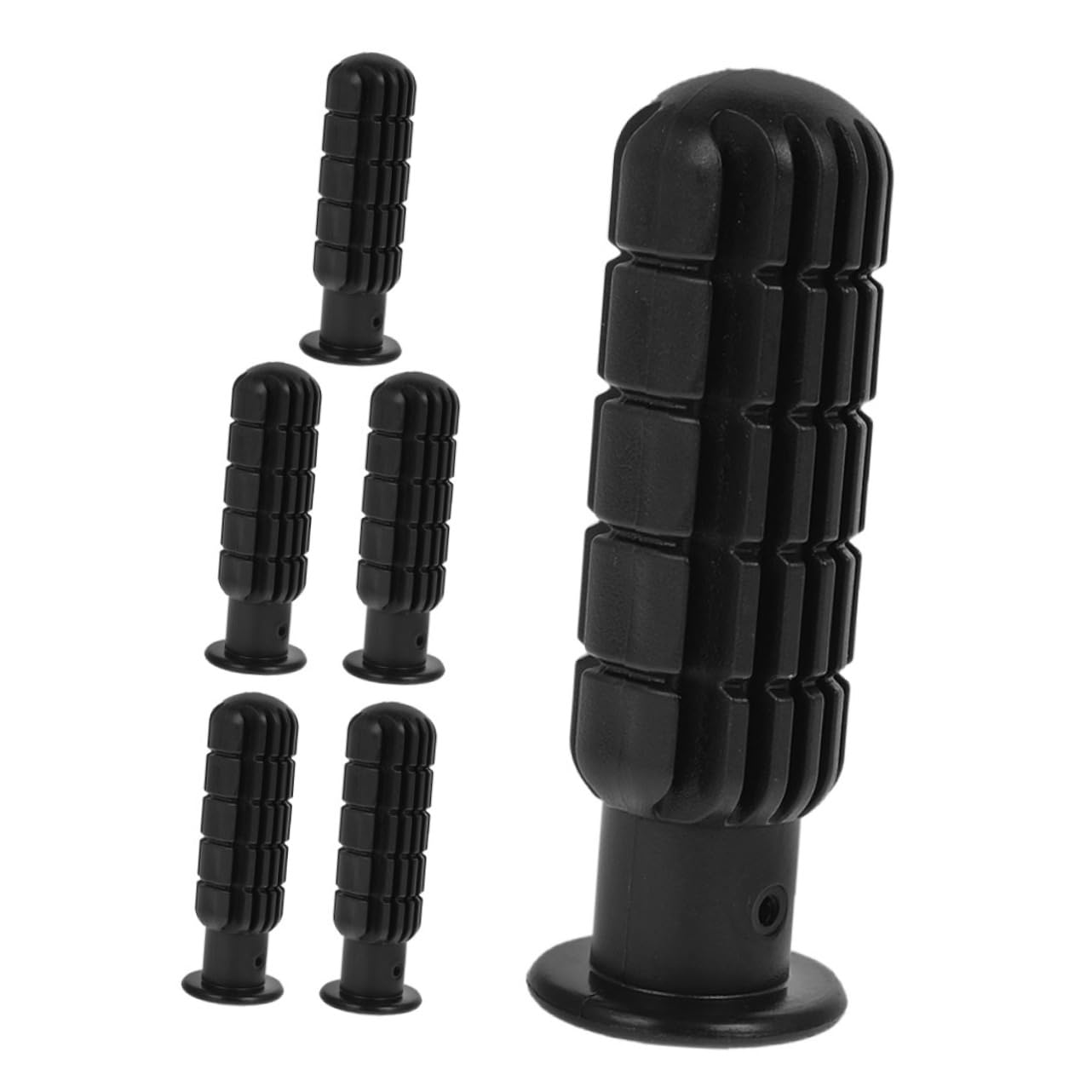 Milisten 6 Pezzi Manopole in Pvc Nero per Tavolo Calcio Balilla Impugnatura 8 Mm Antiscivolo Facile da Usare per Gioco da Tavolo in Casa e Ufficio