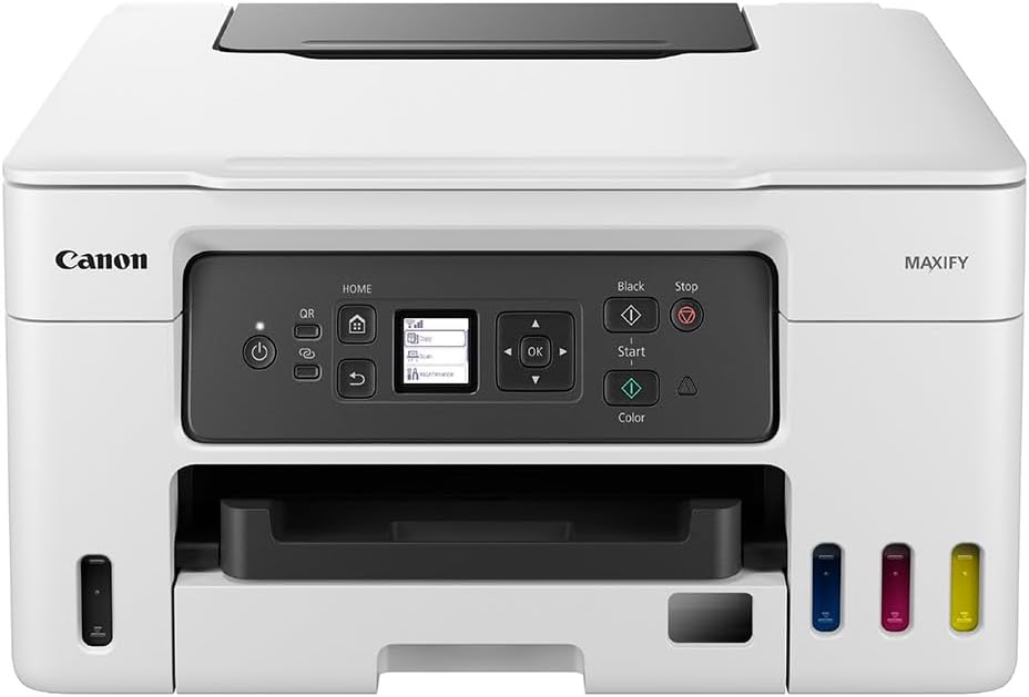 MAXIFY GX3050 Printer for Home/Office Use - Colour Printers & Scanners 3-in-One Wireless | MegaTank Inkjet Printer, Copier & Scanner | WiFi, Ethernet & USB Connectivity A4 Printer