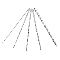 Vista 1 de Extra Long High-Speed Steel Drill Bit Sets, Heat Straight Shank Drill Bit Tool, Long Length Drill, Five Sizes, for Wood Plastic and Aluminum, 5Pcs