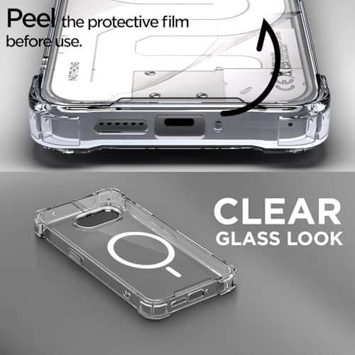 Image of Amazon Basics Back Cover for Nothing Phone 2A / Nothing Phone 2A Plus Mag-Safe Shockproof PC + TPU Protective Case Magnetic Support Bumper Case (Transparent Mag-Safe)