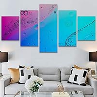 SIGNWIN 5 Panel Canvas Wall Art Abstract Architecture Modern Artwork for Home Decorations Ready to Hang - 60