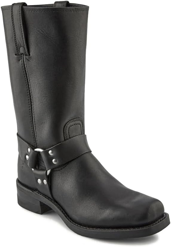 Harness 12R Boots for Men with Oiled-Leather Upper, Siped Outsole with Stacked Leather Heel, and Nickel & Brass Hardware – 12” Shaft Height