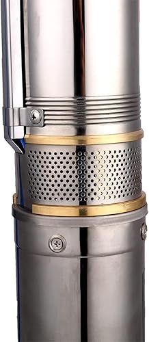 Miniatura 10 de Bomba de pozo profundo de 2.5 pulgadas, bomba de pozo sumergible de acero inoxidable de 110 V, 0.75 Hp, bomba de pozo de agua de alta elevación de