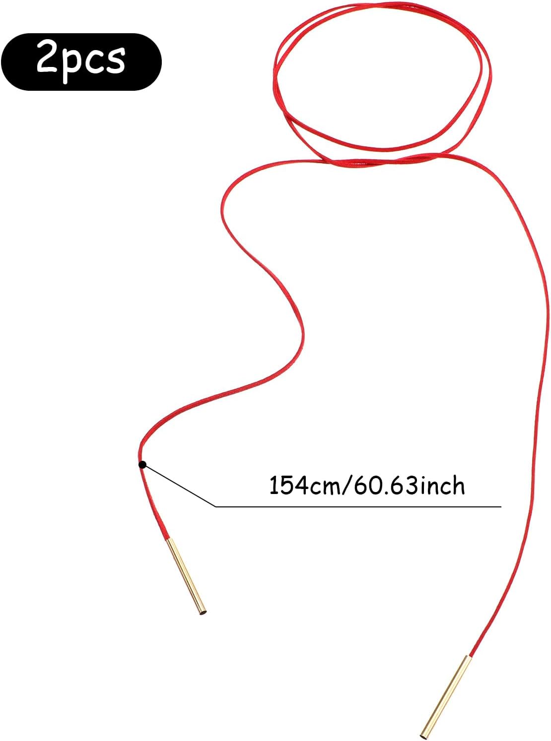 TIESOME 2 Pcs Gothic Bow-knot Velvet Choker Necklace, Sexy Long Wrap Rope Collar Tie Neck Bow Choker Chain with Gold Tube Pendant Boho Party for Women - Image 6