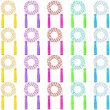Aoriher Jump Rope for Kids Nylon Adjustable Weighted Braided Fitness Skipping Stripe Ropes with Plastic Handles 8.2 Feet for End of The School Exercise Sport Party Equipment Gift, Assorted Colors(60)