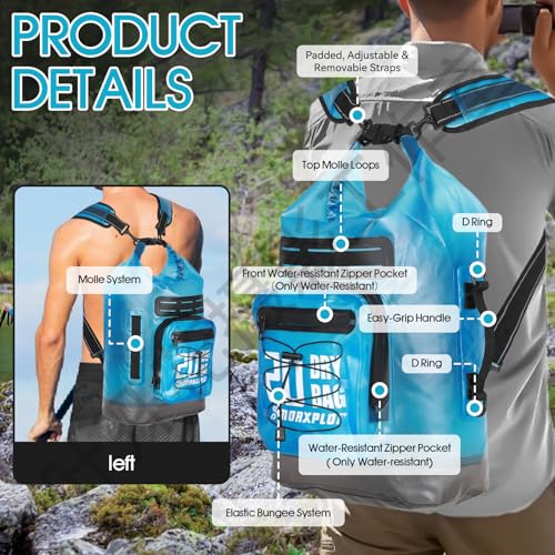 Image of MORXPLOR Dry Bag Waterproof,5L /10L /20L /30L /40L /55L Roll Top Dry Bag Backpack with WaterProof Phone Case for Swim,Kayak