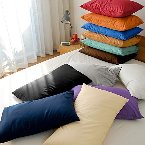 FLXXIE 2 Pack Microfiber Queen Pillow Cases, 1800 Super Soft Pillowcases with Envelope Closure, Wrinkle, Fade and Stain Resistant Pillow Covers, 20x30, Royal Blue