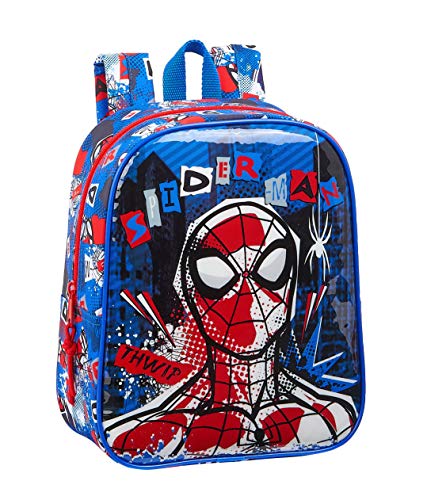 Safta 612043232 Mochila Guardería Niña Adaptable Carro Spiderman  Color Azul