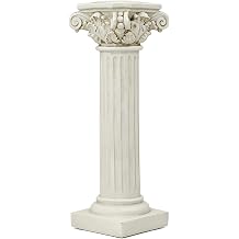 Greek Column Stand - Vintage Resin Design, Pedestal Figurine Decor, Roman Pillar Sculpture, Plant Candle Holder, Kitchen Dining Display, Garden Wedding Event, Party Decoration Accent ioving decorat