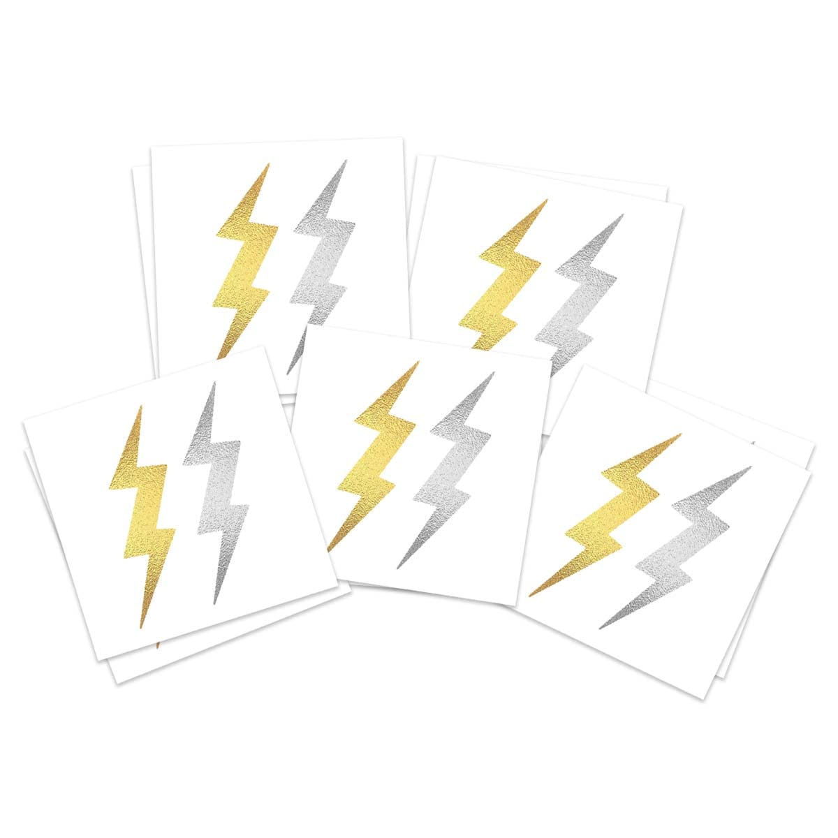 Amazon.com : Lightning Bolts Temporary Tattoos (10-Pack) | Skin Safe | MADE  IN THE USA| Removable : Beauty & Personal Care