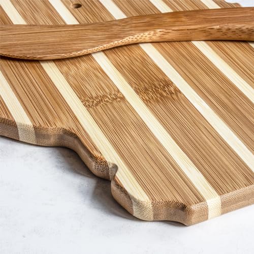 Tabla para servir Totally Bamboo Wisconsin con cuchillo miniatura 5