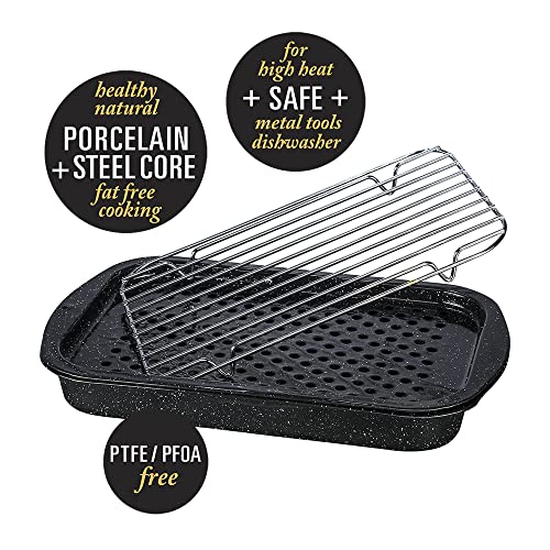 Granite Ware 3-Piece Set, Bake, Broiler Pan & Grill #TOP3