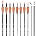 26Inch Carbon Arrow Practice Hunting Arrows Targeting with Removable Tips for Archery Compound & Recurve & Traditional Bow (Pack of 12)