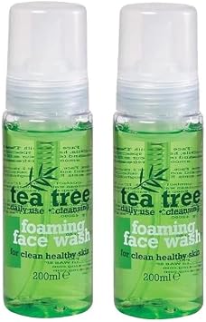 Tea Tree Foaming Face Wash 200ml 2 Pack   Daily Use for Healthy, Clean Skin | Refreshing Deep Cleansing Formula   Exclusive AG Total Health Bundle
