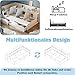 LATICO Einzelbett 90x200 cm, Kinderbett Jugendbett Bett mit Stauraum Schubladen & Ablagefach & Bücherregal, Kopfteil mit Stauraum, Holzbett Bettgestell Bettkasten, Flachbett, Ohne Matratze, Weiß