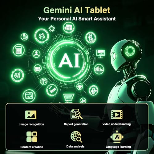 Image of Android 16 Tablet with Keyboard - 13 inch Tablet with 32GB+256GB+2TB Expand | Gemini AI Tablets PC with 8-Core, 10000mAh, 120Hz 1920x1200 IPS, GPS, 2 in 1 Large Tablets with Case, Mouse, Stylus (Black)