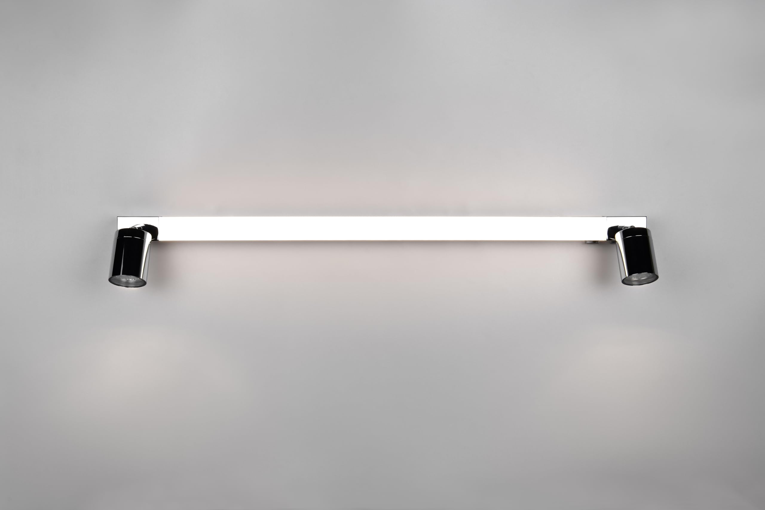 Trio Leuchten Lámpara de pared para baño LED ENRICO 281479306, metal cromado, LED de 9 vatios, excl. 2x GU10, color de luz ajustable