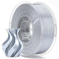 ELEGOO Silk PLA Filament 1.75mm Silver 1KG, Shiny 3D Filament Dimensional Accuracy +/- 0.02mm, 1kg Spool(2.2lbs) 3D Printing Filament Fits for Most FDM 3D Printers
