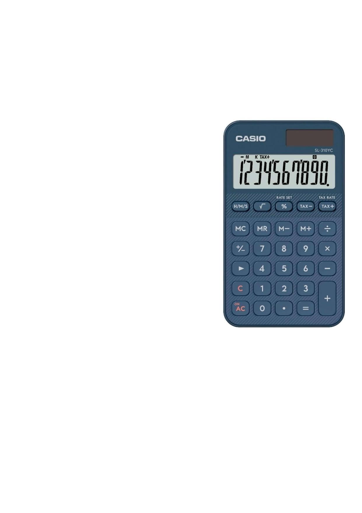 CASIO SL-310YC Calculator with Time Calculation, Navy Blue — image 1