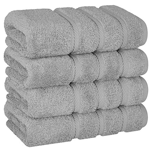 American Soft Linen Hand Towels, Hand Towel Set of 4, 100% Turkish Cotton Hand Towels for Bathroom, Hand Face Towels for Kitchen, Light Grey Hand Towel American Soft Linen Hand Towels, Hand Towel Set of 4, 100% Turkish Cotton Hand Towels for Bathroom, Hand Face Towels for Kitchen, Light Grey Hand Towel