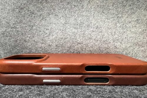Coque arrière iPhone 16 cuir véritable marron Pack & Smooch protection premium - 3