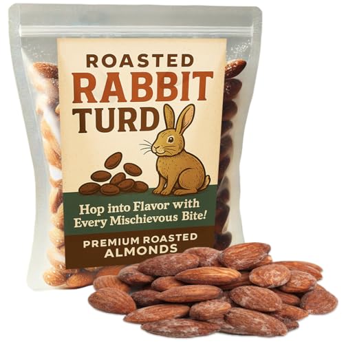 Roasted Rabbit Turds - Premium Roasted Almonds - Funny Easter Basket Gifts Ideas - Stuffer Treats for Baskets - Teens, Tweens, and College Students - Gag Gift for Men