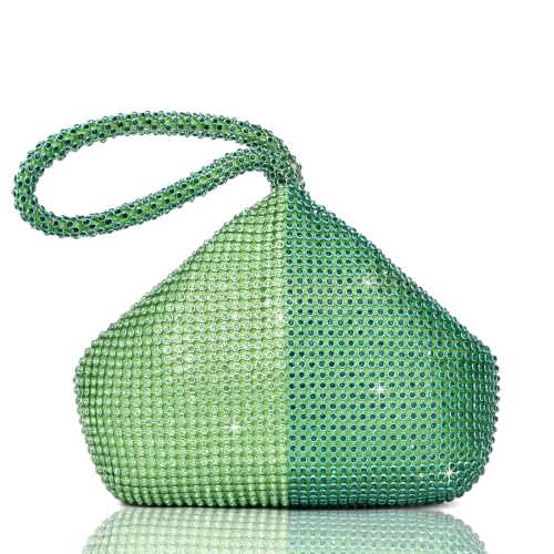 Image of BABEYOND Women's Rhinestone Clutch Evening Bags Sparkly Glitter Triangle Purse for 1920s Party Prom Wedding