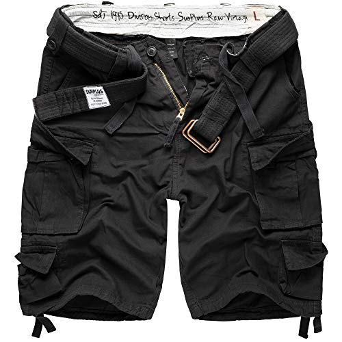 Surplus Raw Vintage Division Homme Cargo Shorts, Noir, S Cover