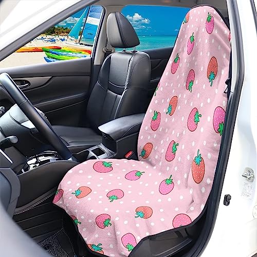 Image of Yewattles Strawberry Waterproof Portable Car Seat Protector for Gym Beach Swimming Running Workout Outdoor Universal Fit Most Vehicles Machine Washable,Yew-YSFH2330CZ46-1-5