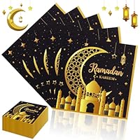 Lot De 40 Serviettes En Papier Jetables Pour L'Aïd Mubarak