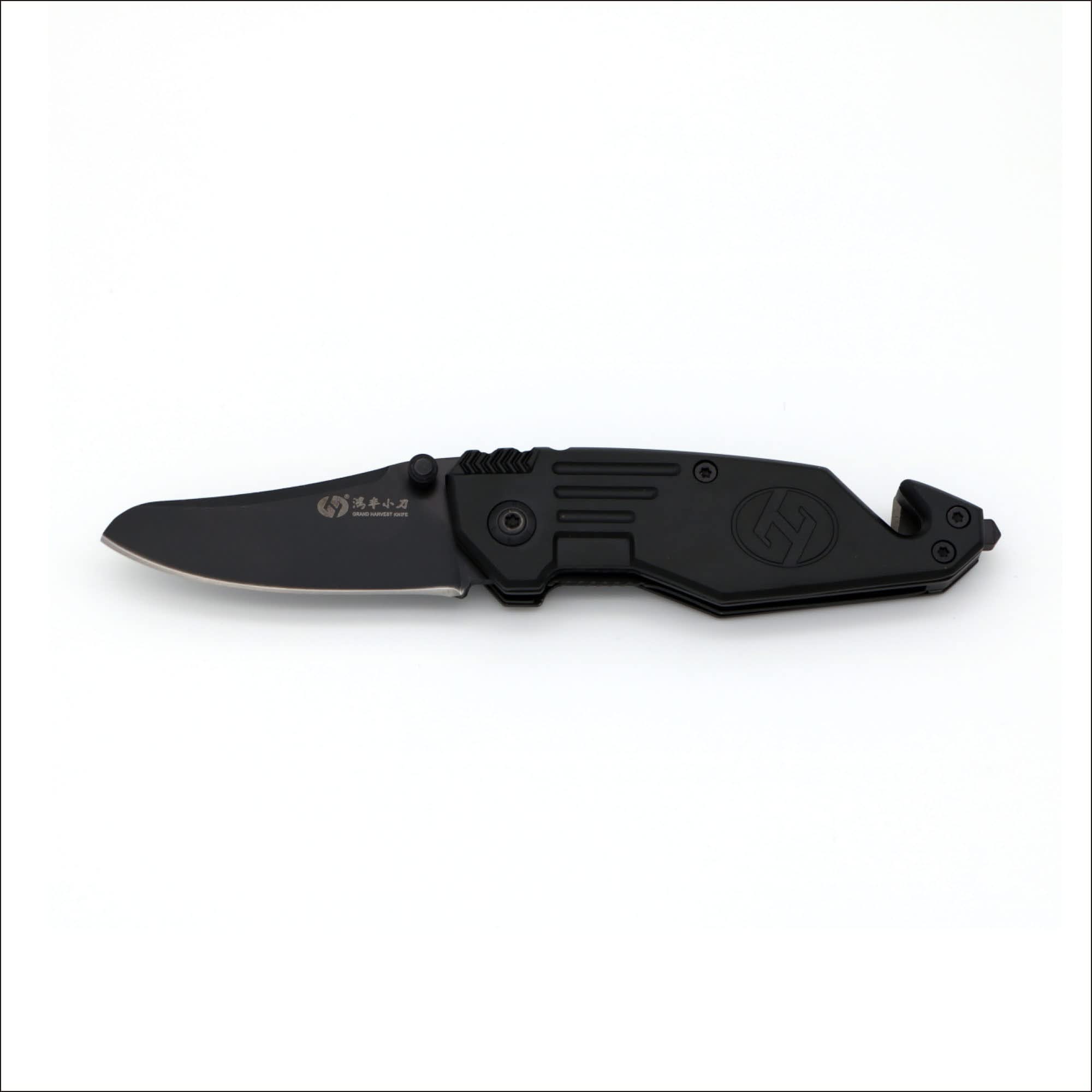 Folding Pocket Survival Knife 1085 can Slice Seat Belt with Window Punch and Clip for Outdoor,Hiking,Camping
