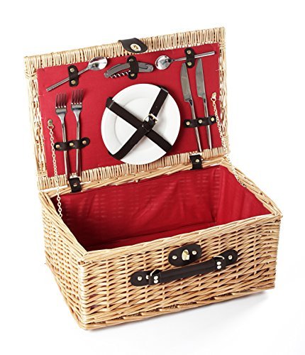 Greenfield Collectie Buckingham Wicker Picnic Hamper voor 2 personen door Greenfield Collection