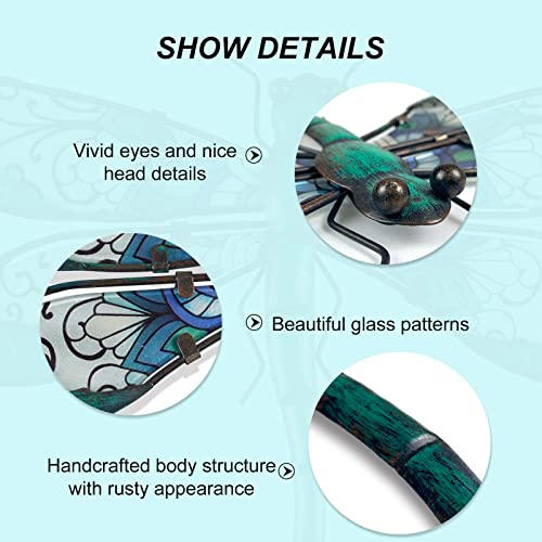 Liffy Metal Dragonfly Wall Decor - Outdoor Dragonfly Wall Art - Hanging Metal Dragonfly Decor For Garden And Home Decor - Dragonfly Gifts For Women #TOP1