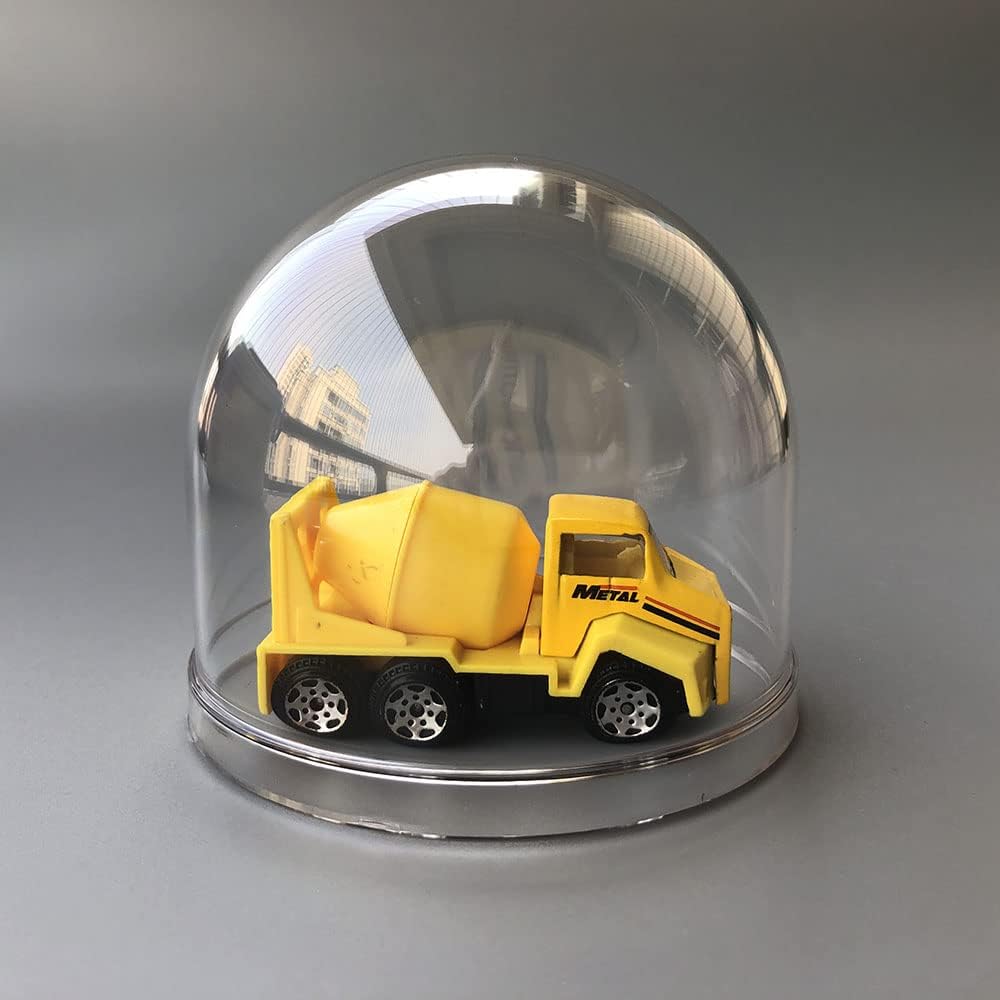 OwlCat 3.38 Inch Small Polycarbonate PC Material Vertical Heightened Indoor/Outdoor CCTV Clear Dome Camera Cover Security Dome Camera Housing Size 86x77mm