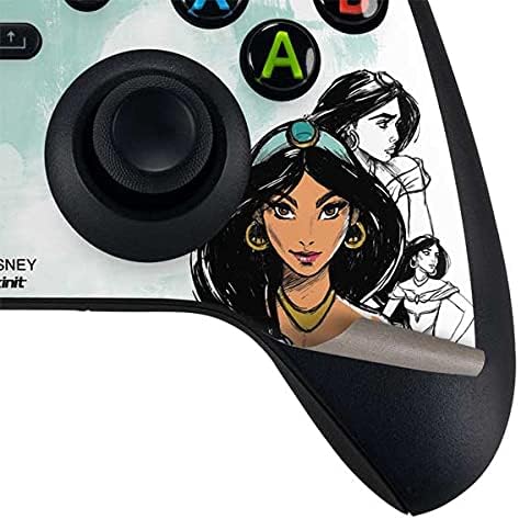 Skinit Decal Gaming Skin Compatible with Xbox Series X Controller - Officially Licensed Disney Princess Jasmine Sketch Design
