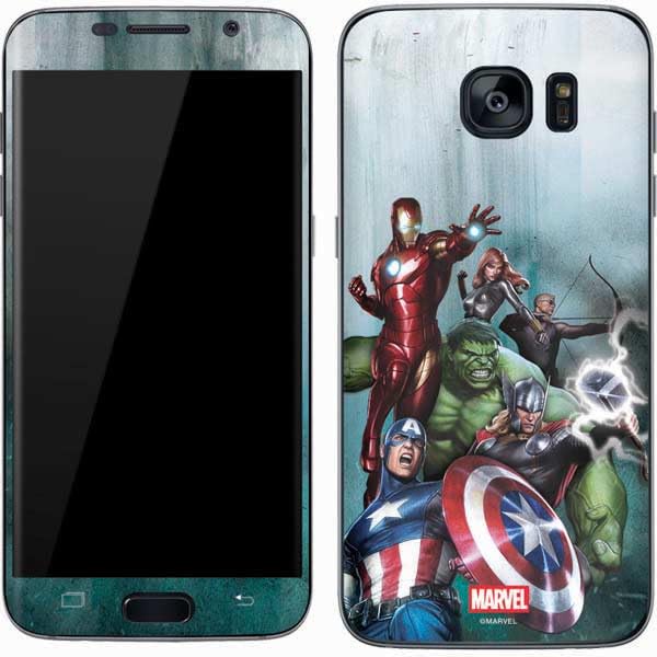 Skinit Decal Phone Skin Compatible with Galaxy S7 - Officially Licensed Marvel Avengers Assemble Design