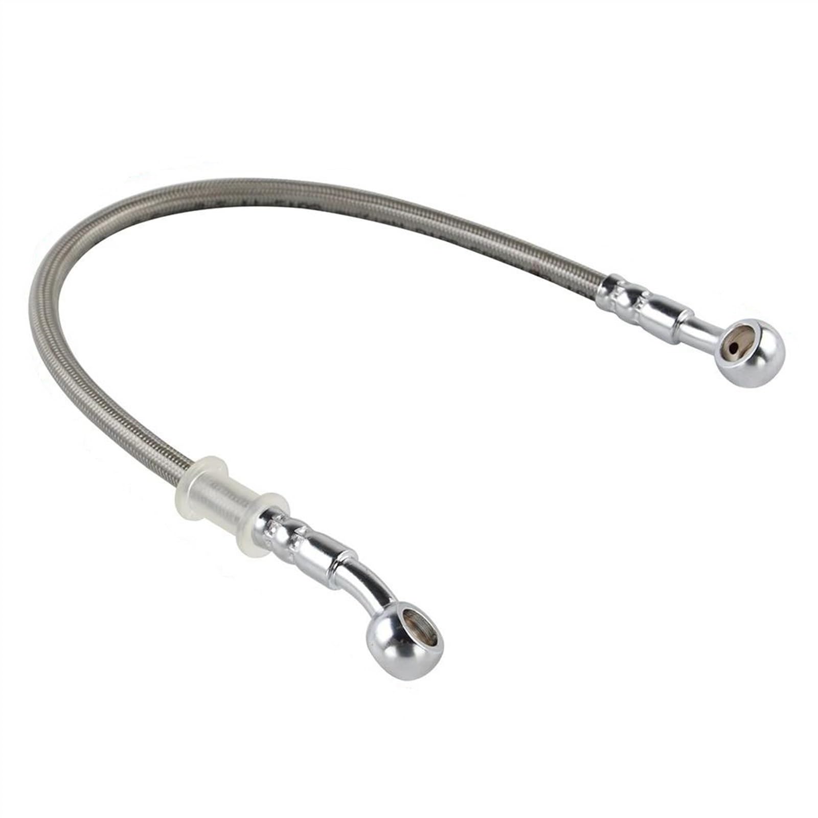 Ksxzw Silver Motorbike Part 39Cm Motorcycle Brake Oil Hose Line Universal Motorbike Stainless Steel Braided Pipeline